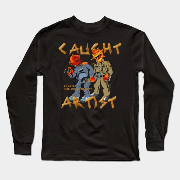 artist monster caught off guard. Long Sleeve T-Shirt by Akmal Alif 